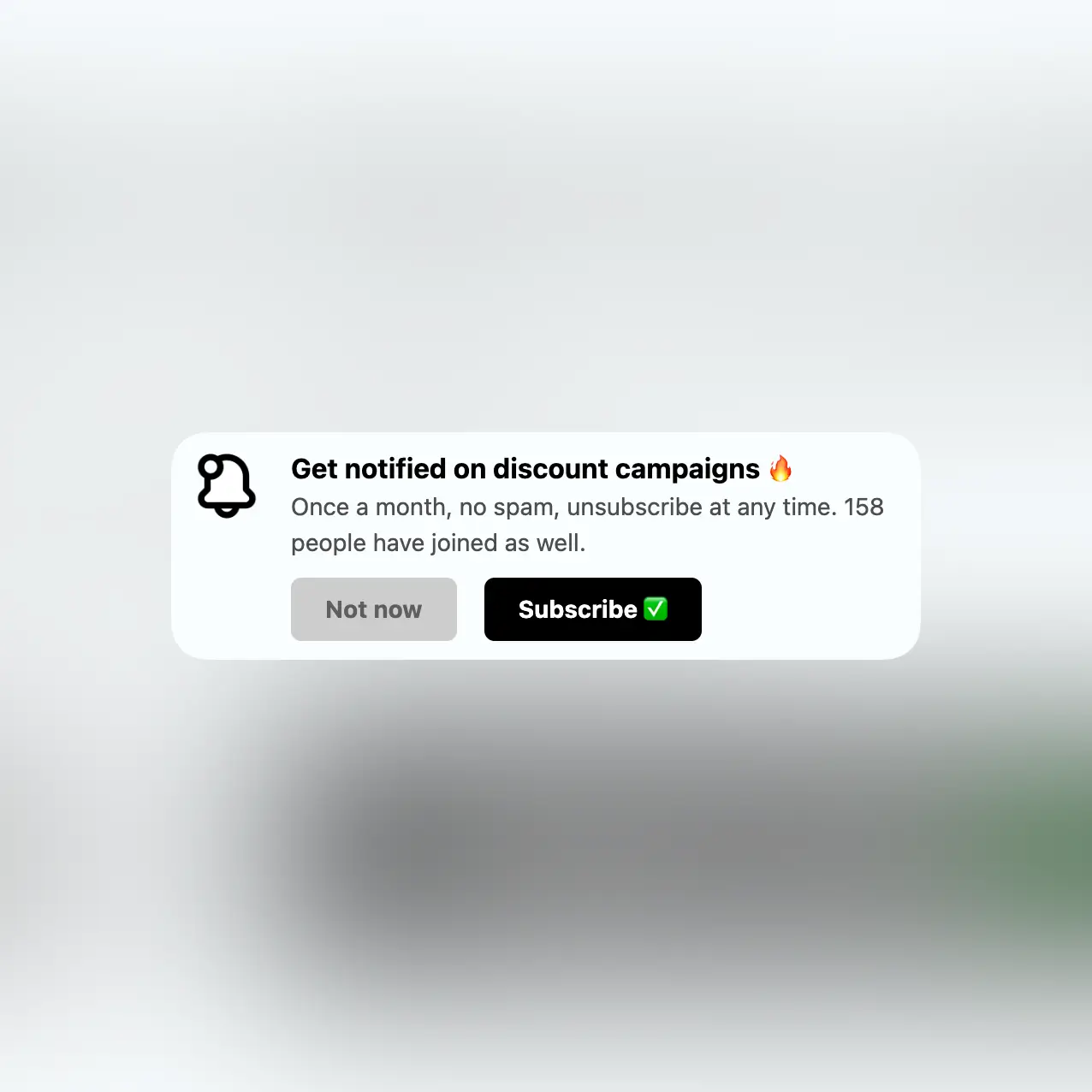 Screenshot des App-Prompt-Widgets-Beispiels für Benutzer, um sich anzumelden